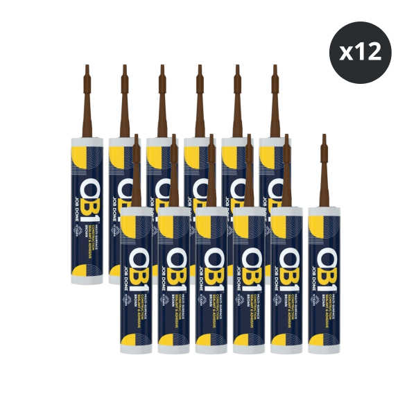 OB1 30617356 Multi-Surface Construction Sealant & Adhesive 290ml Brown (Box of 12)