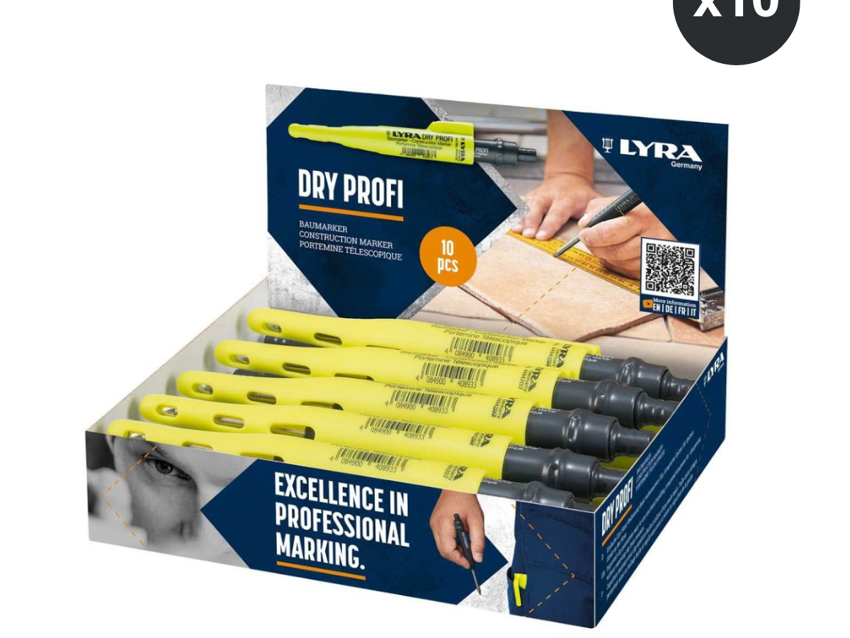 Lyra L4494202 DRY PROFI Construction Marker Display (Pack of 10)